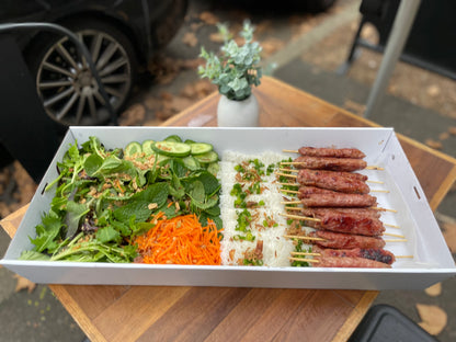 Vietnamese Pork Skewers (Nem Nuong) and  Noodle Salad Box